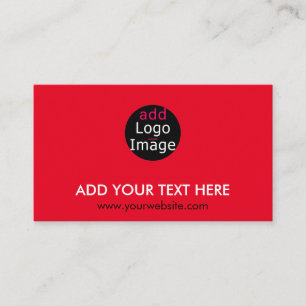 Modern Professional Chic Custom Brand Red Enclosure Card