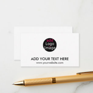 Modern Professional Chic Custom Brand White Enclosure Card
