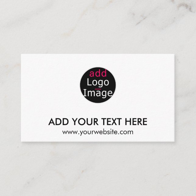 Modern Professional Chic Custom Brand White Enclosure Card (Front)
