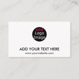 Modern Professional Chic Custom Brand White Enclosure Card