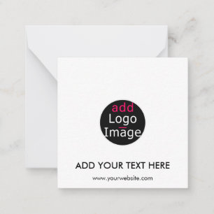 Modern Professional Chic Custom Brand White Note Card