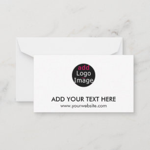 Modern Professional Chic Custom Brand White Note Card