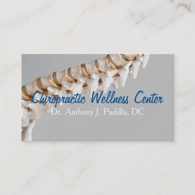 Modern & Professional Chiropractic and Wellness Business Card (Front)