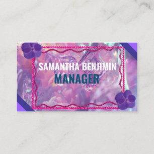 Modern Professional Classic Purple Pink Stylish Business Card