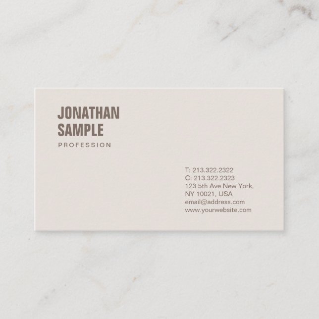 Modern Professional Clean Design Template Elegant Business Card (Front)