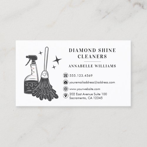 Modern Professional Cleaning Company Business Card