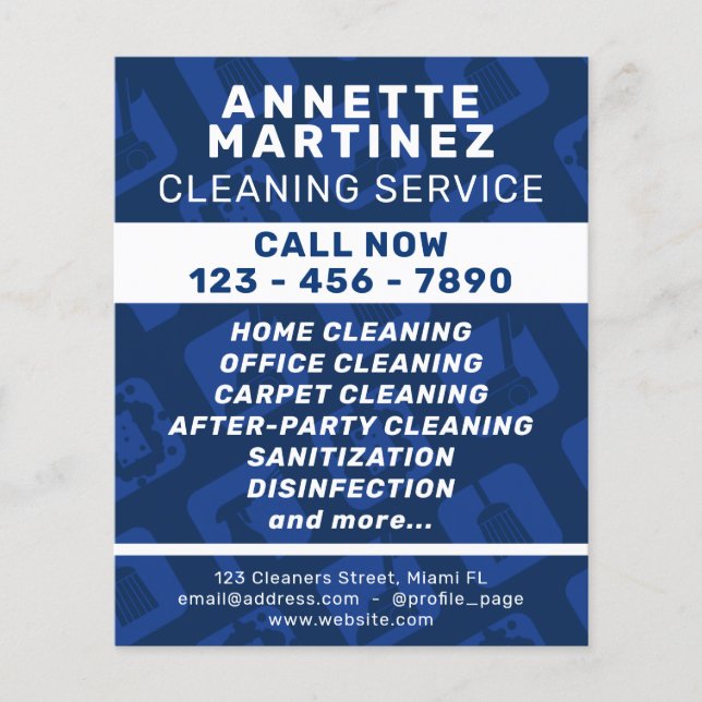 Modern professional cleaning  flyer (Front)