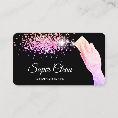 Modern Professional Cleaning House Keeping Business Card