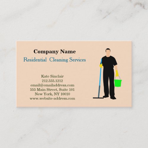 Modern Professional Cleaning Service Business Card