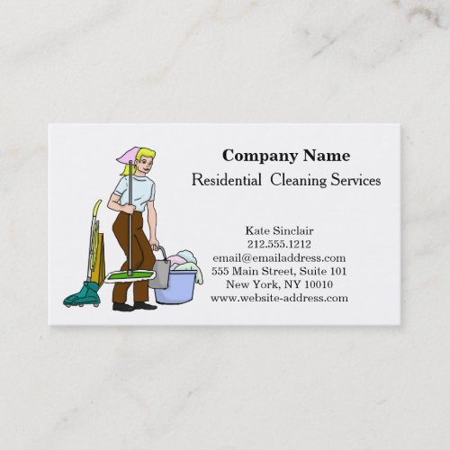 Modern Professional Cleaning Service Business Card