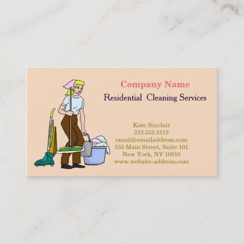 Modern Professional Cleaning Service Business Card