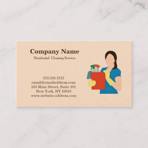 Modern Professional Cleaning Service Business Card