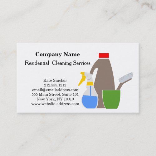 Modern Professional Cleaning Service Business Card