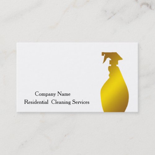 Modern Professional Cleaning Service Spray Bottle Business Card