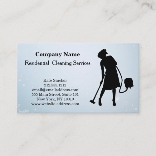 Modern Professional Cleaning Service Spray Bottle Business Card