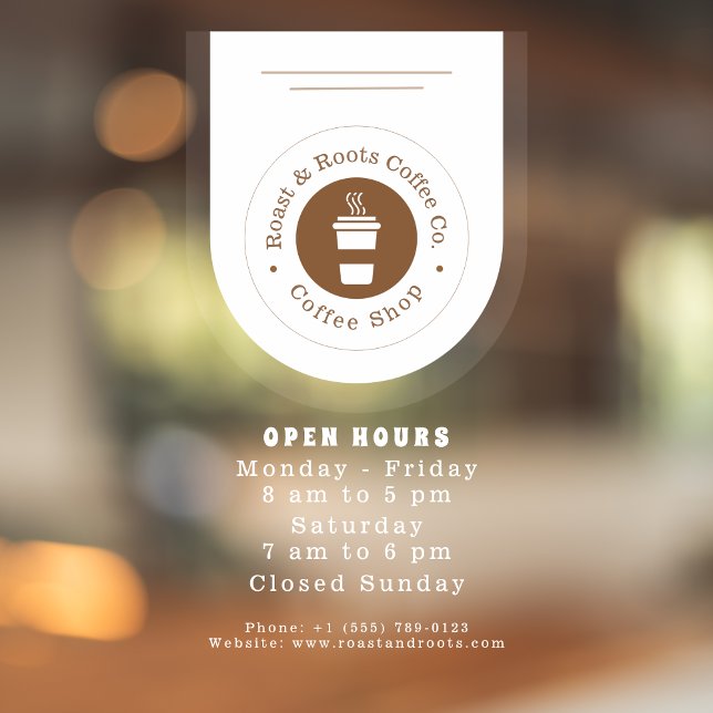 Modern Professional Coffee Window Cling (Creator Uploaded)