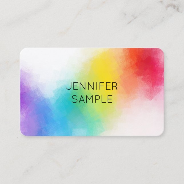Modern Professional Colorful Design Template Business Card (Front)