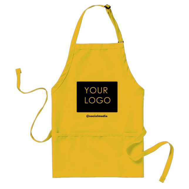Modern Professional Company Business Logo  Adult Apron (Front)