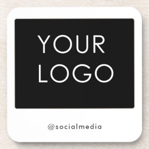 Modern Professional Company Business Logo Beverage Coaster