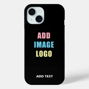 Modern Professional Company Business Logo Black iPhone 15 Case