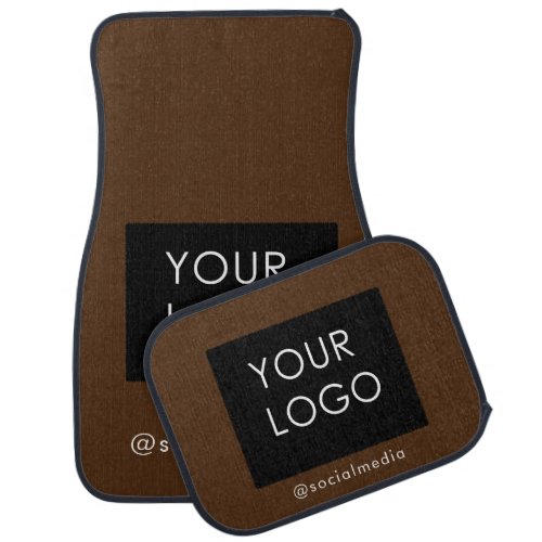 Modern Professional Company Business Logo Brown Car Floor Mat