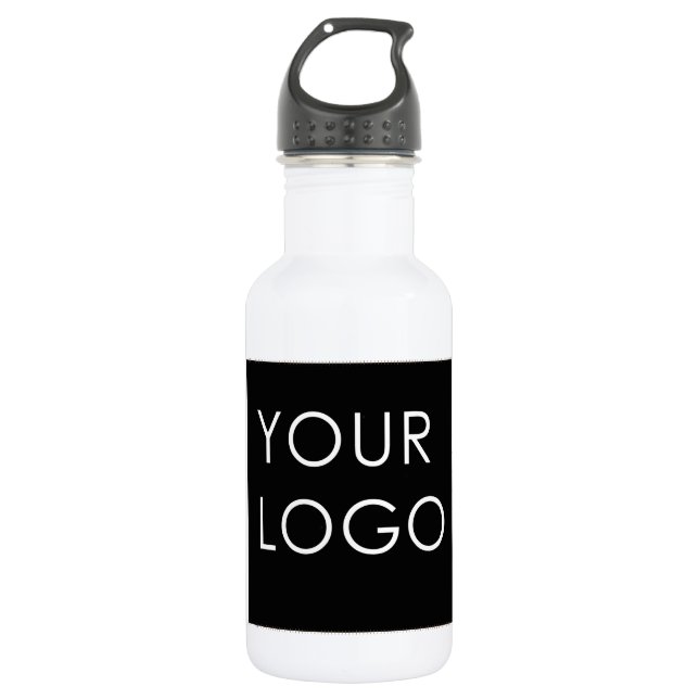 Modern Professional Company Business Logo Image  Stainless Steel Water Bottle (Front)