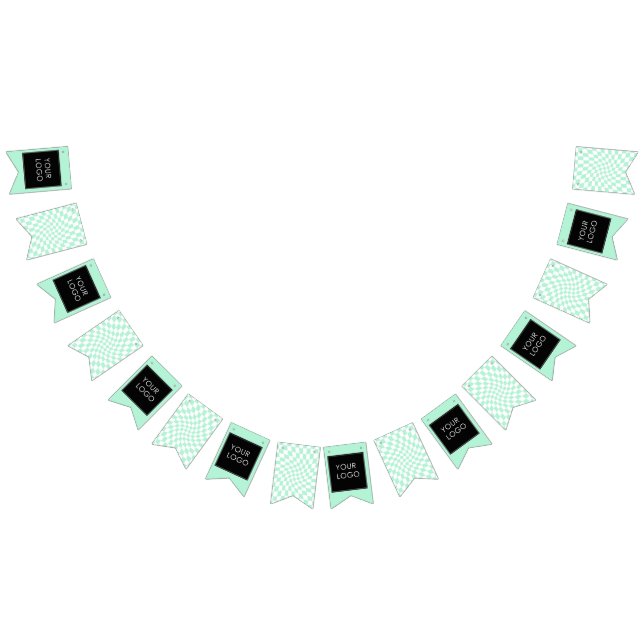 Modern Professional Company Business Logo Mint Bunting Flags (All)