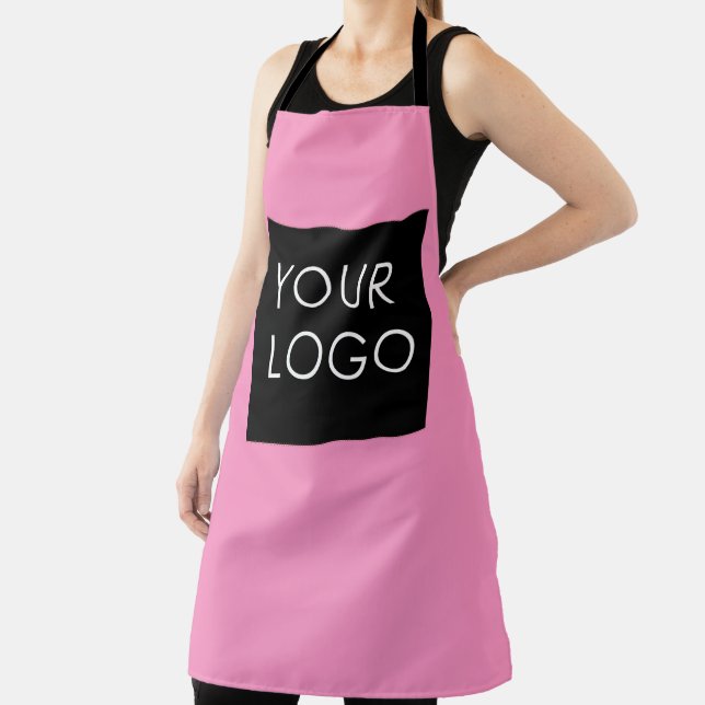 Modern Professional Company Business Logo Pink Apron (Insitu)