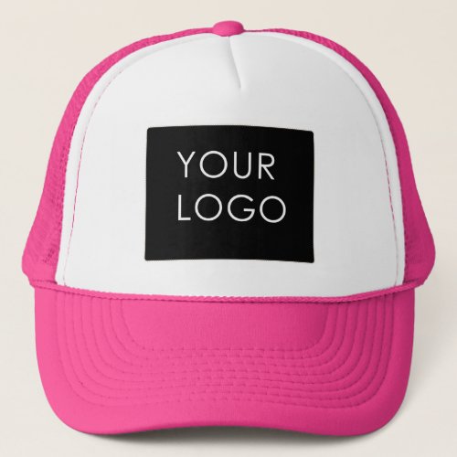 Modern Professional Company Business Logo Pink Trucker Hat