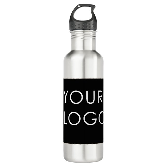 Modern Professional Company Business Logo Promo    Stainless Steel Water Bottle (Front)