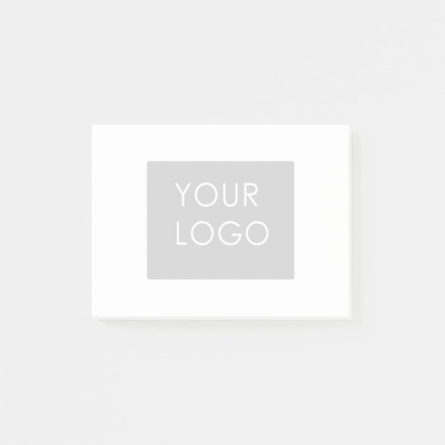 Modern Professional Company Business Logo White Post-it Notes (Front)