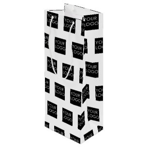 Modern Professional Company Business Logo White Wine Gift Bag