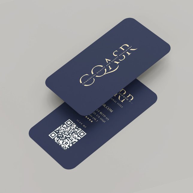 Modern Professional Company Monogram Dark Blue Business Card (Modern Professional Company Monogram Dark Blue Business Card
)