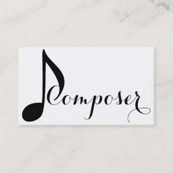 Modern Professional Composer Music Notes Musician Business Card by ArtisticEye at Zazzle