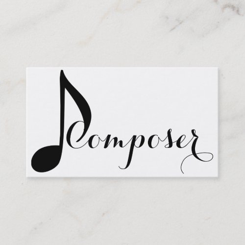 Modern Professional Composer Music Notes Musician Business Card