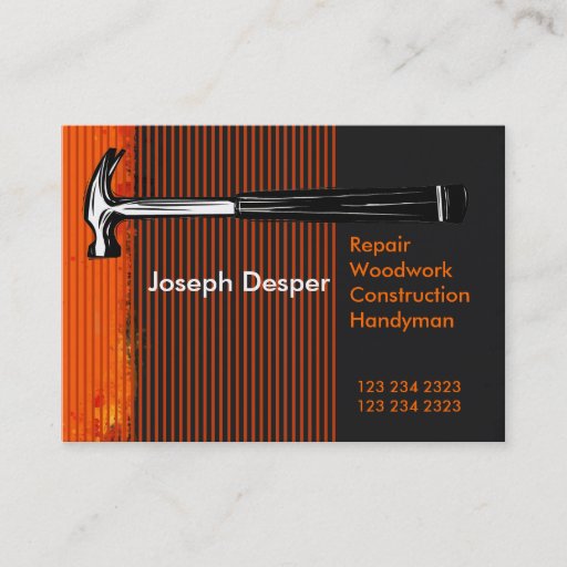 Customizable Modern Professional Construction Mr.Handyman Business Cards