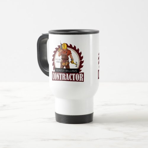 Modern Professional Contractor Builders Business Travel Mug
