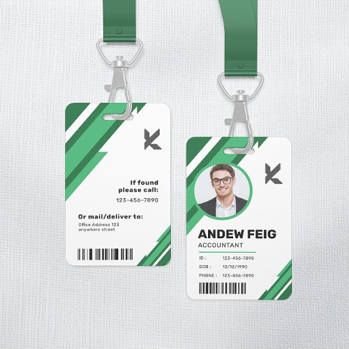 Modern Professional Corporate Accountant ID Badge