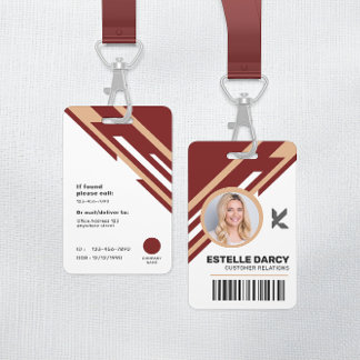 Modern Professional Corporate Employee ID Badge