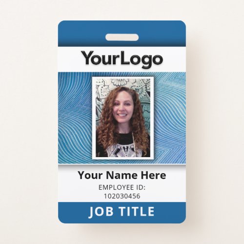 Modern Professional Corporate Employee Photo Name  Badge
