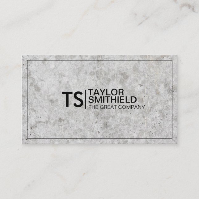 Modern Professional Corporate Trendy Concrete Business Card (Front)