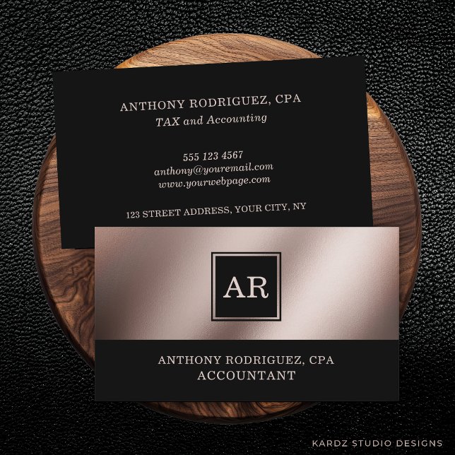 Modern Professional CPA Accountant Business Card (This accountant business card is shown in a 3.5 x 2.0 inch. Choose desired size before checkout.)