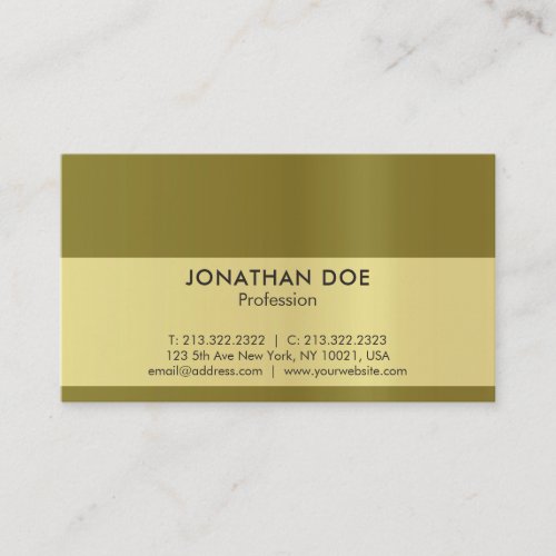 Modern Professional Creative Black and Gold Luxe Business Card