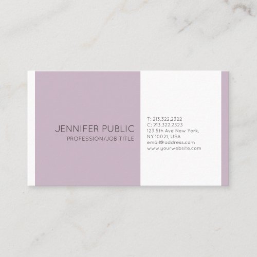 Modern Professional Creative Chic Plain Elegant Business Card