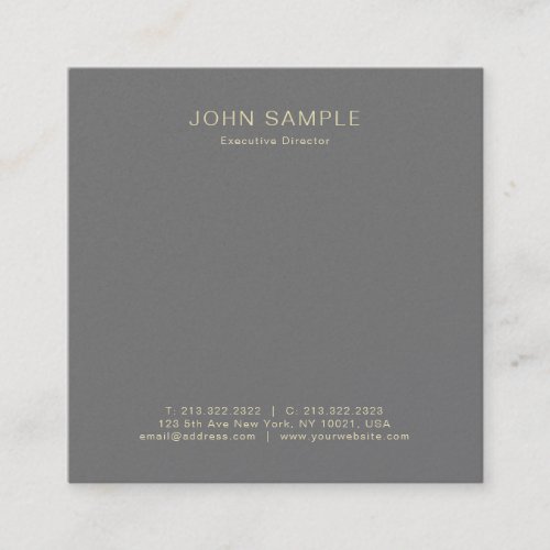 Modern Professional Creative Pearl Finish Luxury Square Business Card