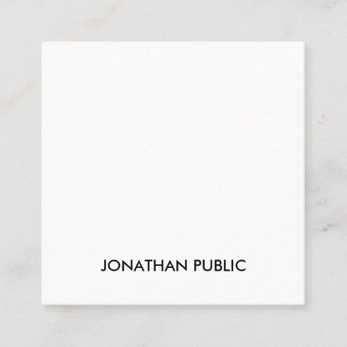 Modern Professional Creative Sleek Template Luxury Square Business Card