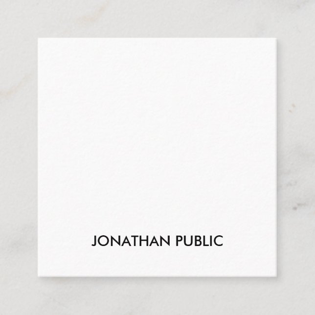 Modern Professional Creative Sleek Template Luxury Square Business Card (Front)