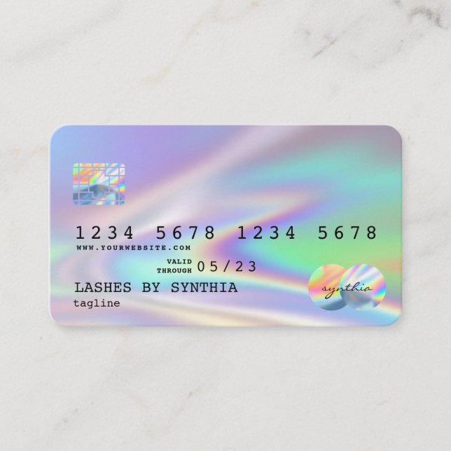 Modern professional credit card add logo (Front)