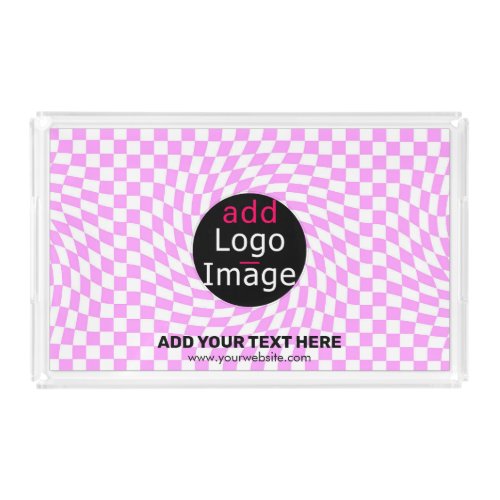 Modern Professional Custom Brand Checker Pink  