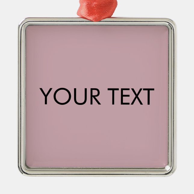 Modern Professional Custom Brand Name Pink  Metal Ornament (Front)